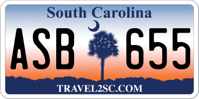 SC license plate ASB655