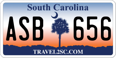 SC license plate ASB656