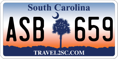SC license plate ASB659