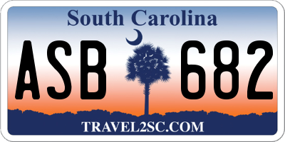 SC license plate ASB682
