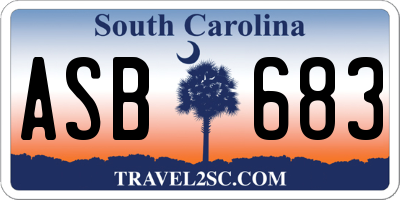 SC license plate ASB683