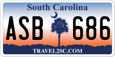 SC license plate ASB686