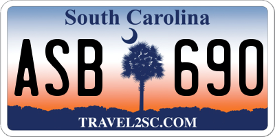 SC license plate ASB690
