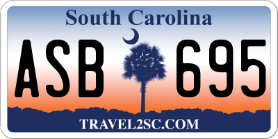 SC license plate ASB695