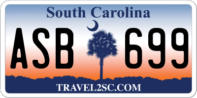 SC license plate ASB699