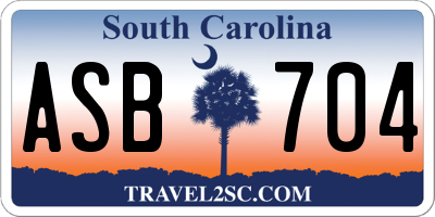 SC license plate ASB704