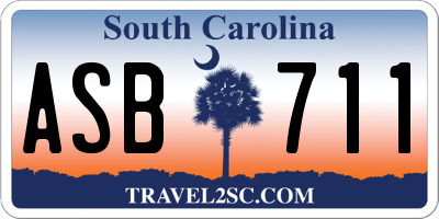 SC license plate ASB711