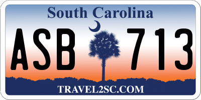 SC license plate ASB713