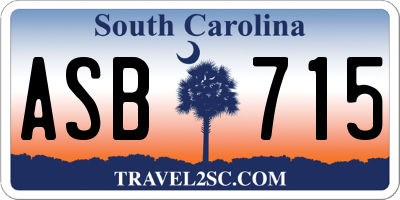 SC license plate ASB715