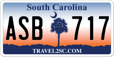 SC license plate ASB717