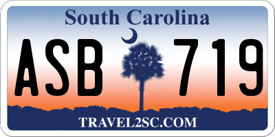 SC license plate ASB719