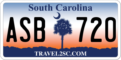 SC license plate ASB720