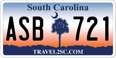 SC license plate ASB721