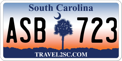 SC license plate ASB723