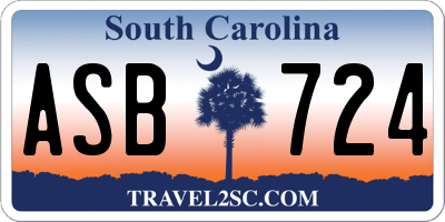 SC license plate ASB724
