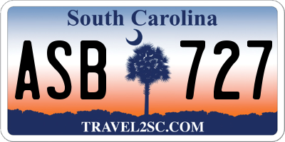 SC license plate ASB727
