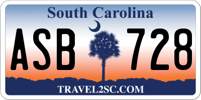 SC license plate ASB728