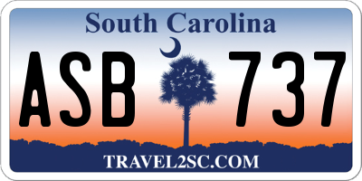 SC license plate ASB737