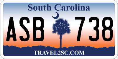 SC license plate ASB738