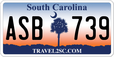 SC license plate ASB739