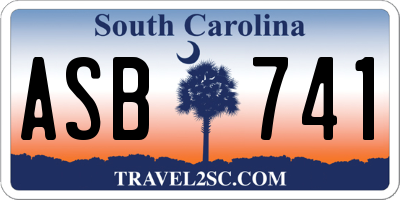 SC license plate ASB741