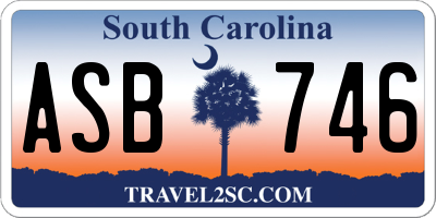 SC license plate ASB746
