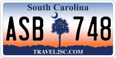 SC license plate ASB748