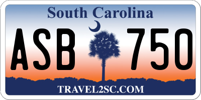 SC license plate ASB750