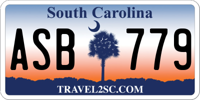 SC license plate ASB779