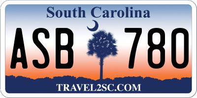 SC license plate ASB780