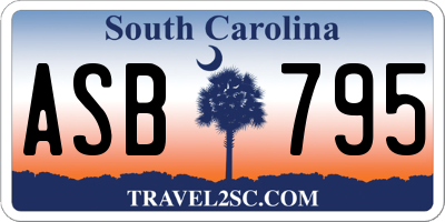 SC license plate ASB795