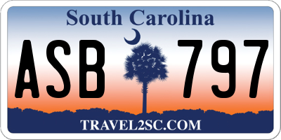 SC license plate ASB797