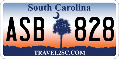 SC license plate ASB828