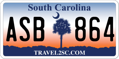 SC license plate ASB864