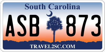 SC license plate ASB873