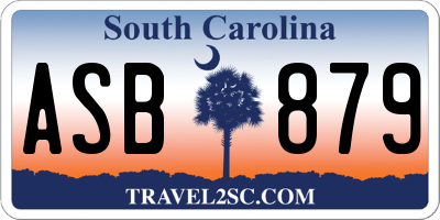 SC license plate ASB879