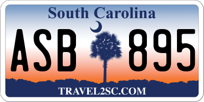 SC license plate ASB895
