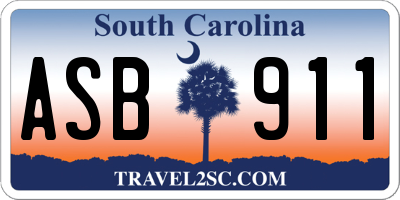 SC license plate ASB911