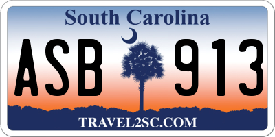 SC license plate ASB913
