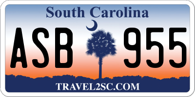 SC license plate ASB955