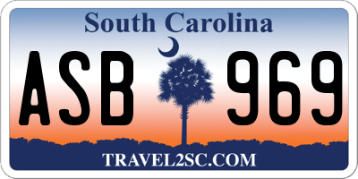 SC license plate ASB969