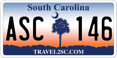 SC license plate ASC146
