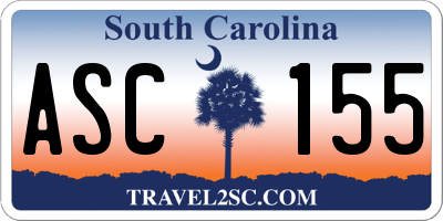 SC license plate ASC155