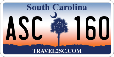 SC license plate ASC160