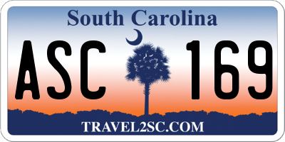 SC license plate ASC169