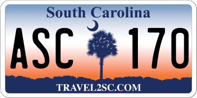 SC license plate ASC170