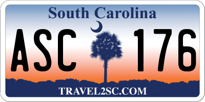 SC license plate ASC176
