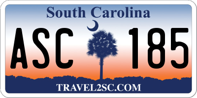 SC license plate ASC185