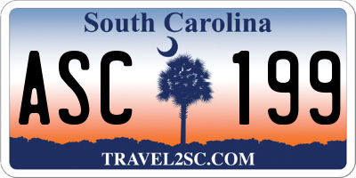SC license plate ASC199