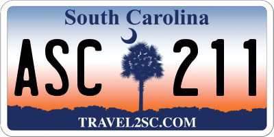 SC license plate ASC211